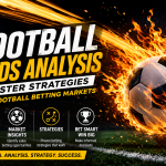 Football odds analysis and betting strategies with a flaming soccer ball