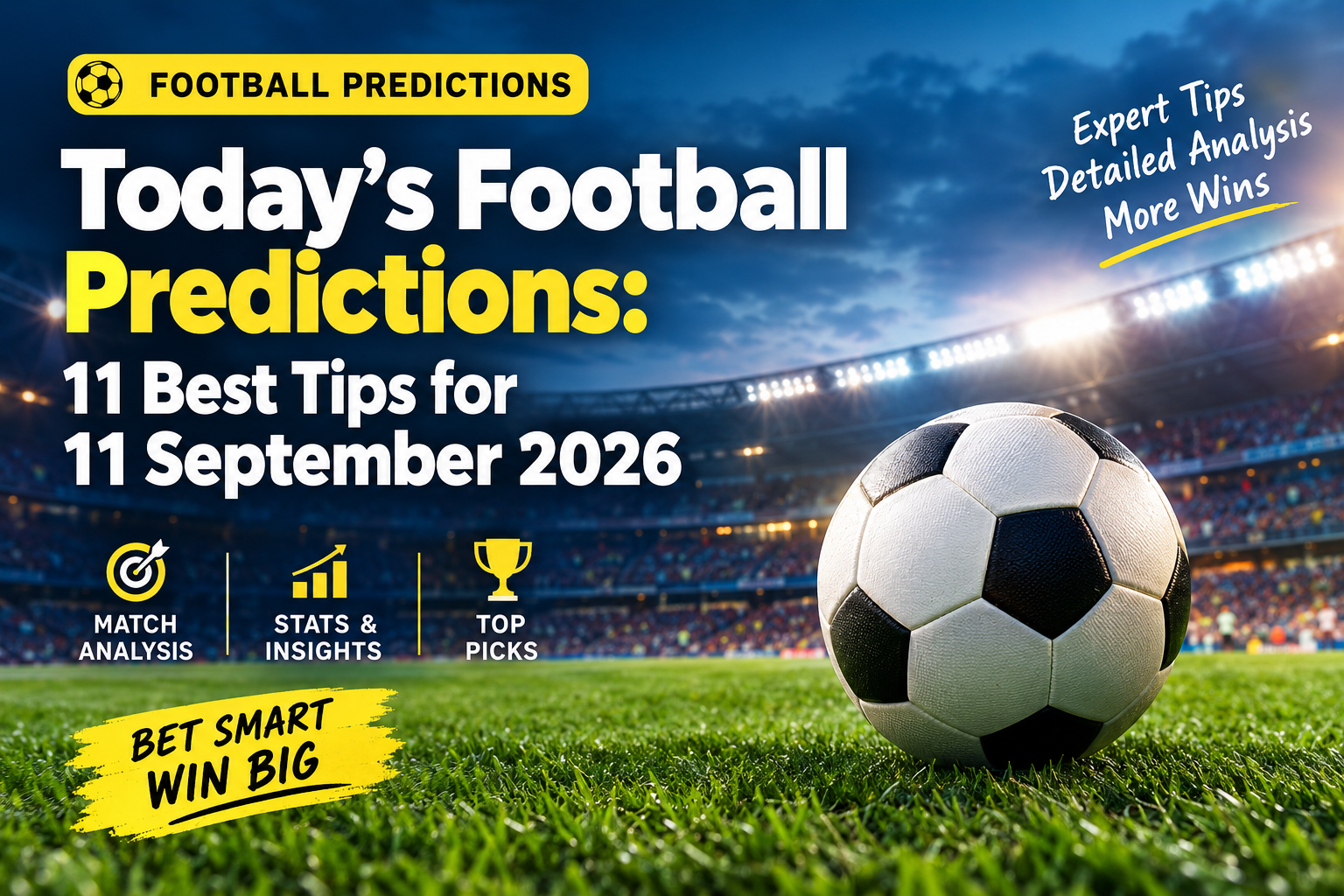 Today's football predictions for 11 September 2026