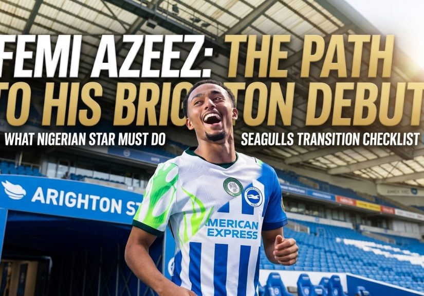 Femi Azeez Brighton debut Nigerian forward