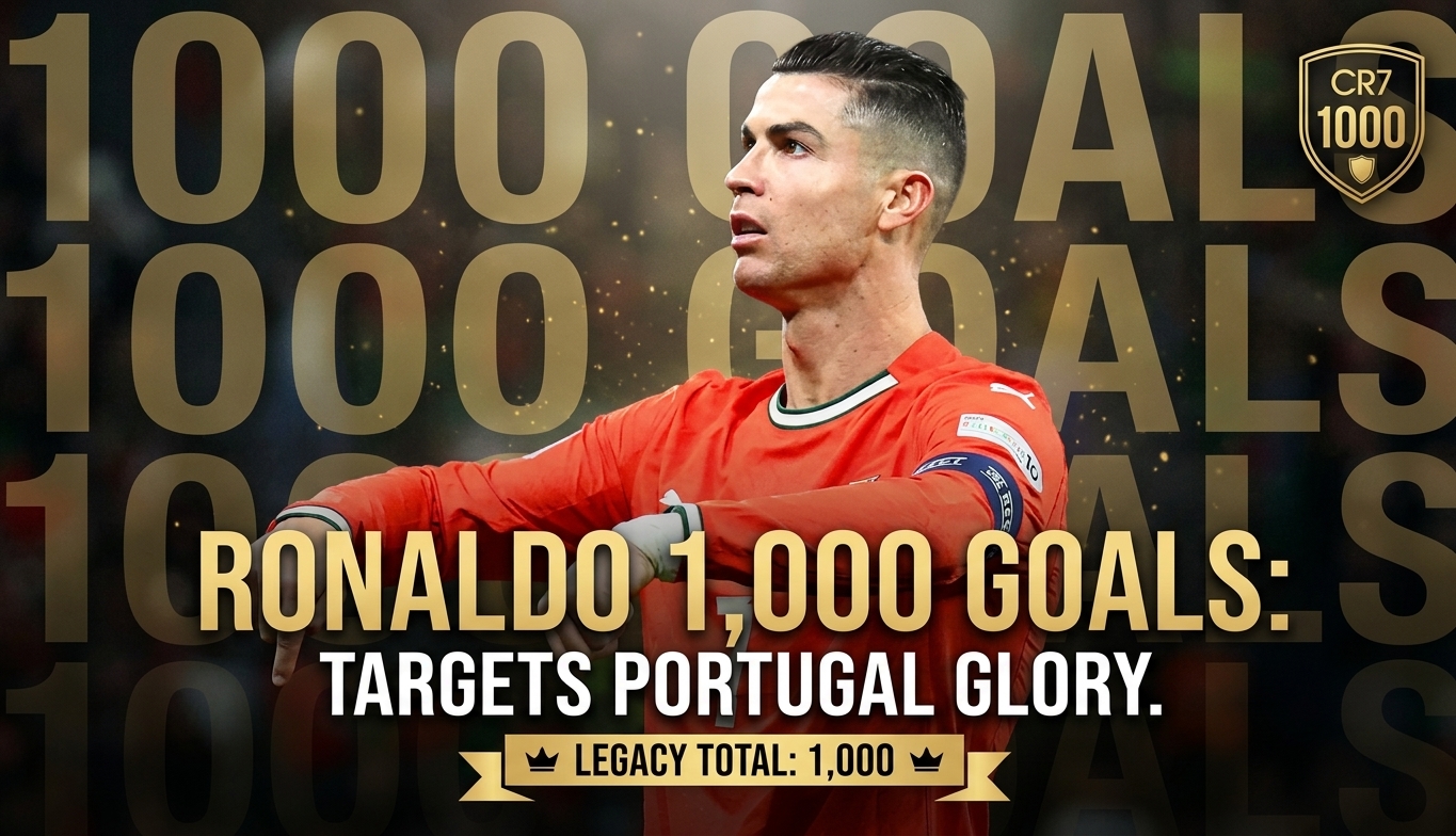 Cristiano Ronaldo Portugal 1,000 goals target