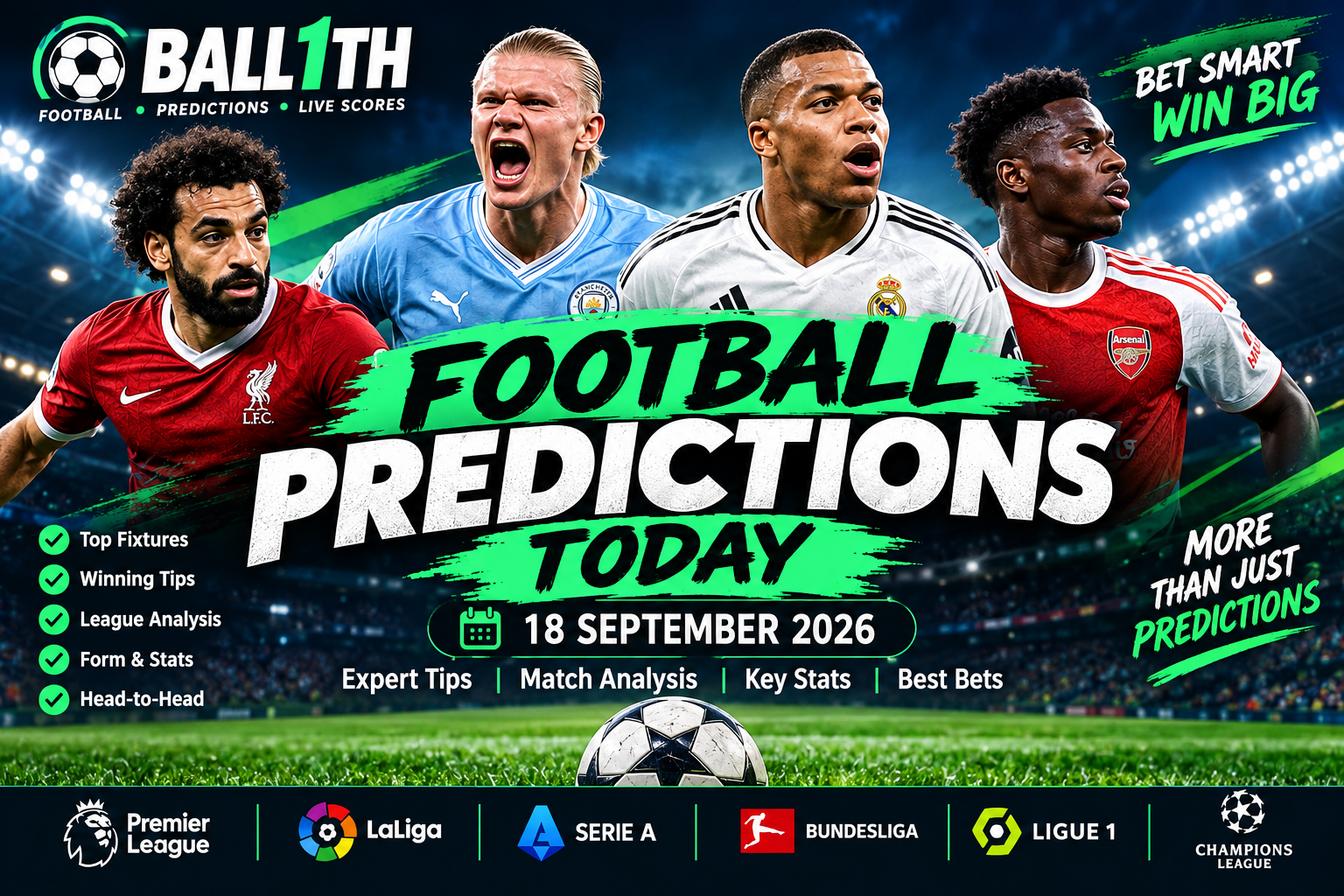 September 18 football predictions and match tips