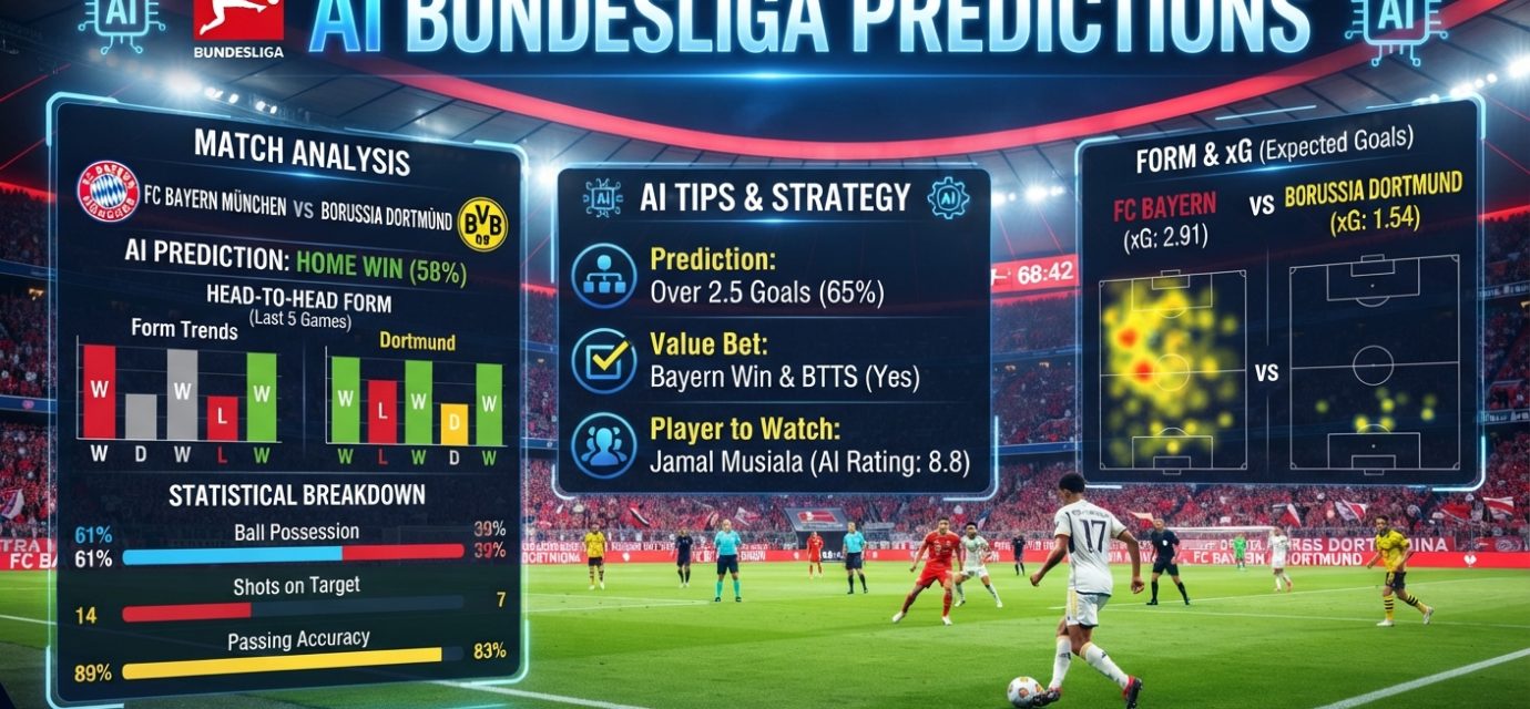 AI Bundesliga predictions, xG and football match analysis