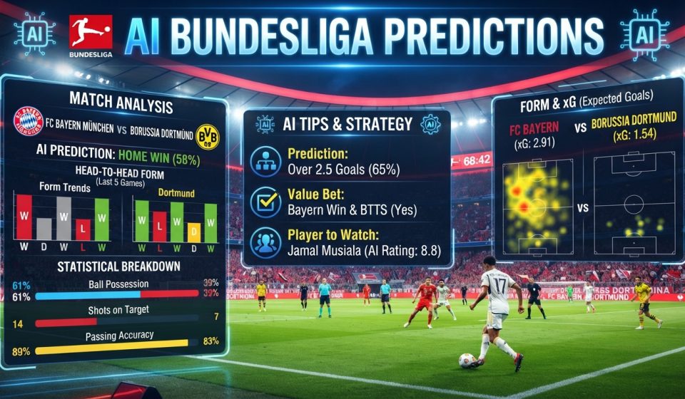 AI Bundesliga predictions, xG and football match analysis