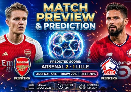 Arsenal vs Lille Champions League prediction and match preview