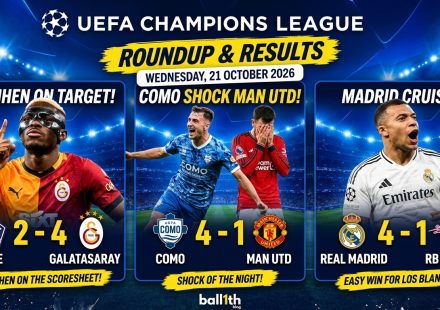 Champions League results featuring Real Madrid and Victor Osimhen