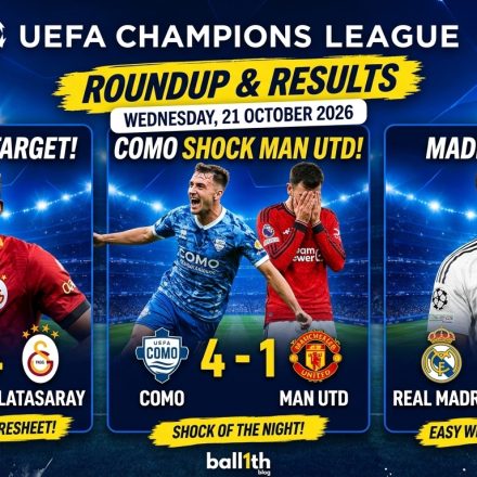 Champions League results featuring Real Madrid and Victor Osimhen
