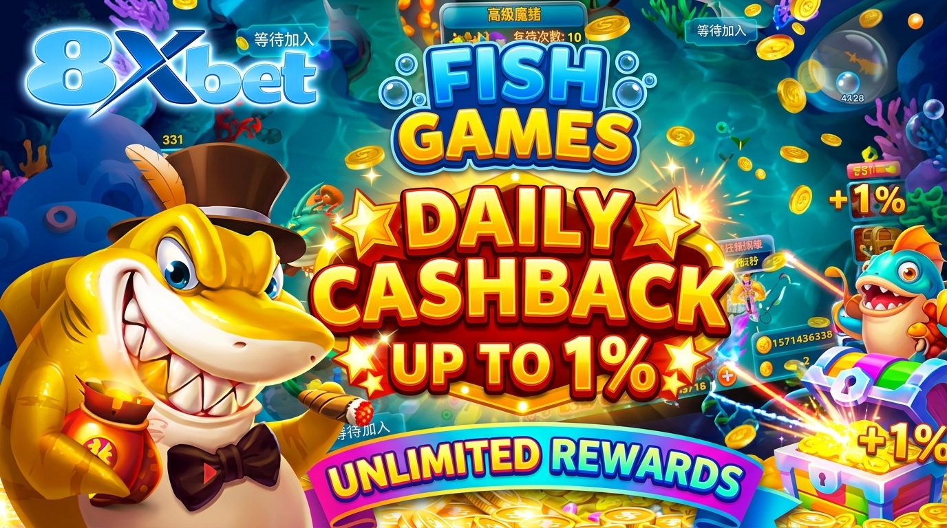 8XBET fishing games cashback promotion