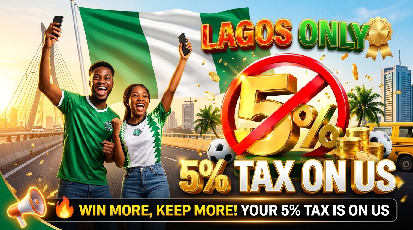 8XBET Lagos 5 percent tax promotion