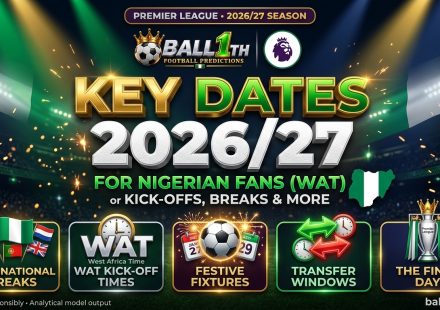 Premier League 2026/27 key dates and kick-off times for Nigerian fans