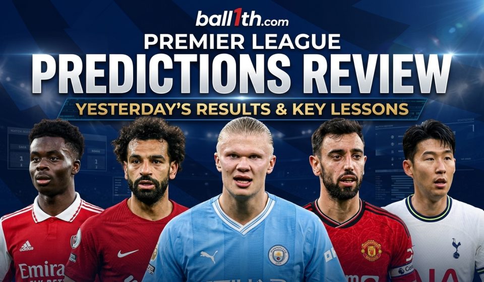League predictions review showing Arsenal, Manchester United and Coventry City match results