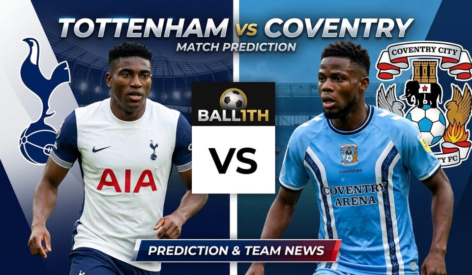 Tottenham vs Coventry prediction and Premier League match preview for 19 October 2026