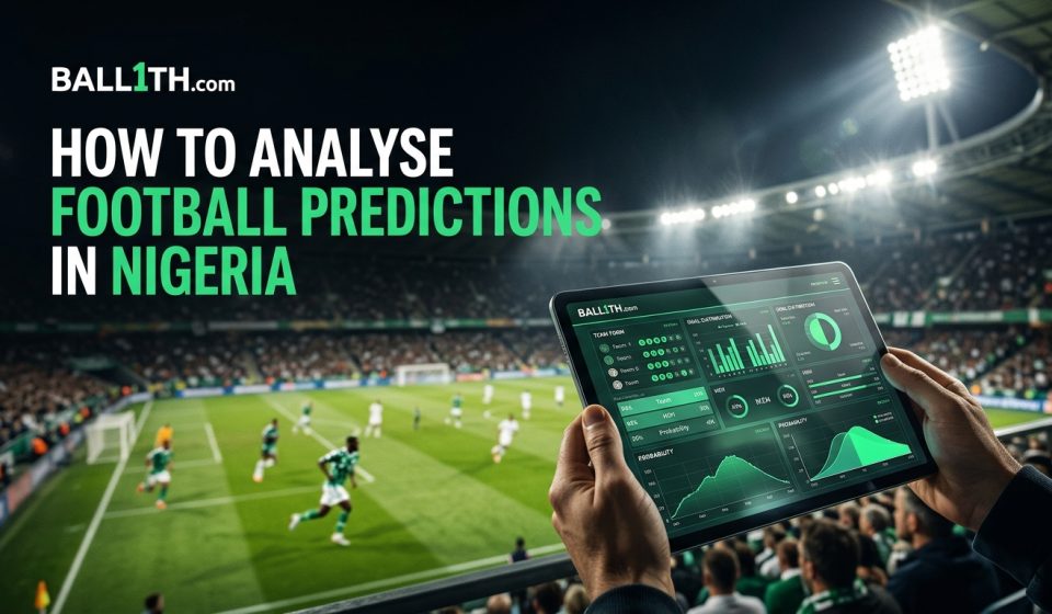 Football match analysis with team statistics and probability graphics